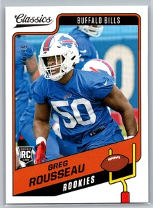 Greg Rousseau 2021 Panini Classics espalda roja novato/99 #200 Buffalo Bills - Imagen 1 de 2