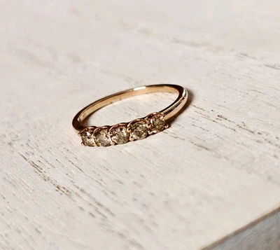 $2149 Luxoro 10k Rose Gold champagne diamond anniversary band ring Shop Lc - Image 1 of 4