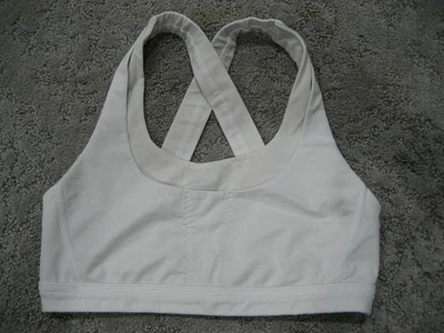 womens Lululemon sports white bra activewear 4 6 criss cross back - Image 1 of 2