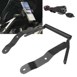 Mobile Phone GPS Extend Bracket USB Charger Outlet Connector For YAMAHA XMAX 300 - Picture 1 of 24