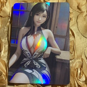 TIFA LOCKHART Final Fantasy Goddess Anime Waifu GIRL Foil Card Glam Dress 2 - Picture 1 of 5