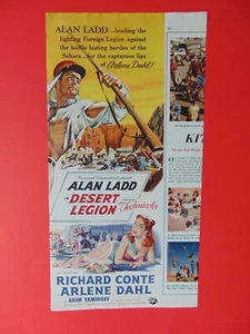 1953 DESERT LEGION film uscita Alan Ladd foto arte stampa pubblicità - Foto 1 di 1
