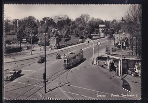 Cartolina Torino Ponte Umberto I AUTO TRAM A3142 - Imagen 1 de 1