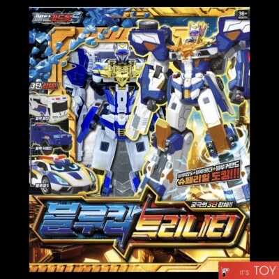 Metal Cardbot S BLUE COP TRINITY Police Car Armor Bus Transforming Robot 2024 - Image 1 of 4