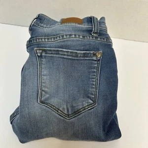 Jeans skinny Judy blu distrutti strappati toppati taglia 5/27 stile #8240 orlo grezzo - Foto 1 di 5