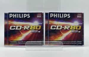 Philips CD-R80 52X-Multi Velocidad-Grabable-80 Min-Nuevo y Sellado X2 - Imagen 1 de 3