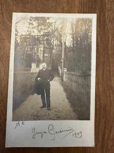 RPPC Portrait Lyon France Societe Lumiere Belle Epoque Signed Real Photo 1904 - Picture 1 of 4