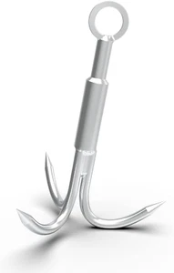Grappling Hook with 3-Claw Stainless Steel,3 Claw Climbing Carabiner Hook for Re - Picture 1 of 12