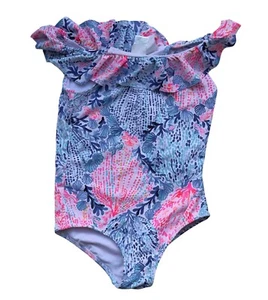 Lilly Pulitzer One Bathing Suit Sleeveless Girl's Size Small S ? Ocean Theme - Picture 1 of 14