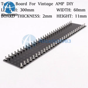 300x60x2mm 30x2 Hole Strip Terminal Turret Board 4 Vintage Tube Guitar Audio AMP - Picture 1 of 6
