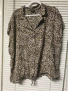 Torrid Gepard Damen-Shirt Übergröße zum Binden Größe 4 EUC, sehr süß! " - Bild 1 von 5