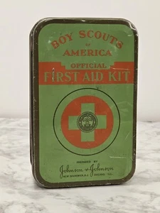 Vintage Boy Scouts of America offizielles Erste Hilfe Set Blechdose LEER OHNE INHALT - Bild 1 von 14