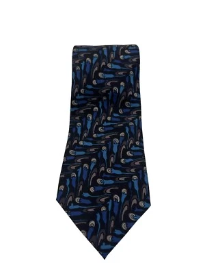 Corbata de cuello Gucci 100 % seda para hombre hecha en Italia azul floral 58" de longitud Foto 1 de 4