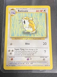 RATICATE - Set Base - 40/102 - Non Comune - Carta Pokemon - Edizione Illimitata - NM - Foto 1 di 2