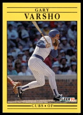 1991 Fleer Baseball Card Gary Varsho Chicago Cubs #435 - Image 1 of 2