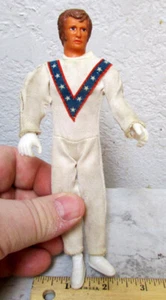 Vintage 1970er Jahre Evel Knievel 7 Zoll Actionfigur mit seinen berühmten Coveralls, Spaß! - Bild 1 von 6