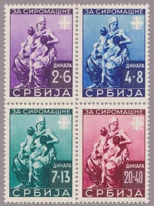 Serbien Mi.Nr. 82-85 Hz 1 I postfrisch mit Fotobefund Brunel - Bild 1 von 2