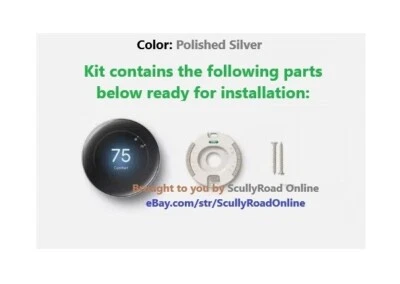 Google Nest 4th Generation Learning Thermostat GA05551-US POLISHED SILVER - Image 1 of 4