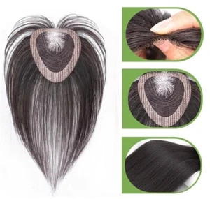 3"x4,3" Front Lace Touch Verschluss Klett 100% Echthaar Haaransatz Topper 10" - Bild 1 von 11