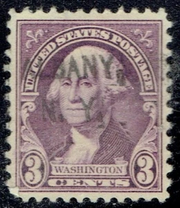 1932 3c Washington (Stuart) w/precancel f/ALBANY NY 720-L-5HS. Nicely Centered - Picture 1 of 1