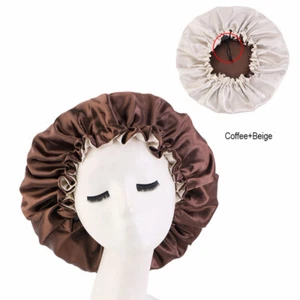 African Women Satin Head Warp Bonnet Night Sleep Hat Chemo Caps Hair Care Bonnet - Picture 1 of 82