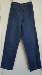 Vintage 1970's Souvenirs Pacific Blue High Rise Women's 24" Waist Denim Jeans - Picture 1 of 9