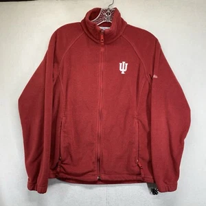 Indiana Hoosiers Women’s Fleece Medium Columbia Embroidered Logo Full Zip Pocket - Picture 1 of 20