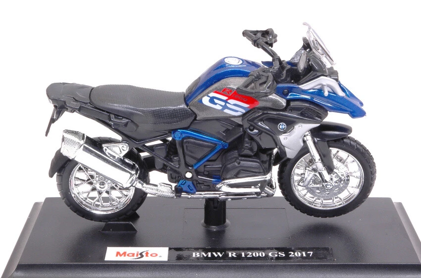 Motorcycle Model 1:18 Scale Maisto BMW R 1200 GS 2017 Blue Diecast - Image 1 of 1