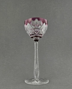 Art Nouveau - Copa de vino romana, recubierta de rojo violeta. VSL Val Saint Lambert, 1910 - Imagen 1 de 11