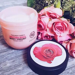 The Body Shop British Rose Body Yoghurt 200ml Vegan, Non-Greasy Discontinued - Picture 1 of 3