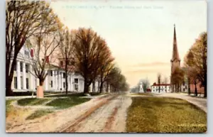 CARTOLINA SCENA STREET EQUINOX HOUSE & MAIN STREET MANCHESTER VERMONT - 1908 TUCK - Foto 1 di 2