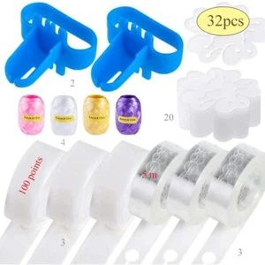 32pcs Balloon Accessories Set Chain Ribbon Glue Dot Balloon Arch Tool for party - Picture 1 of 6