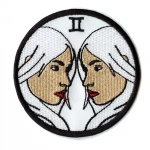 Gemini Zodiac Sign Constellation Iron On Patch - Picture 1 of 2