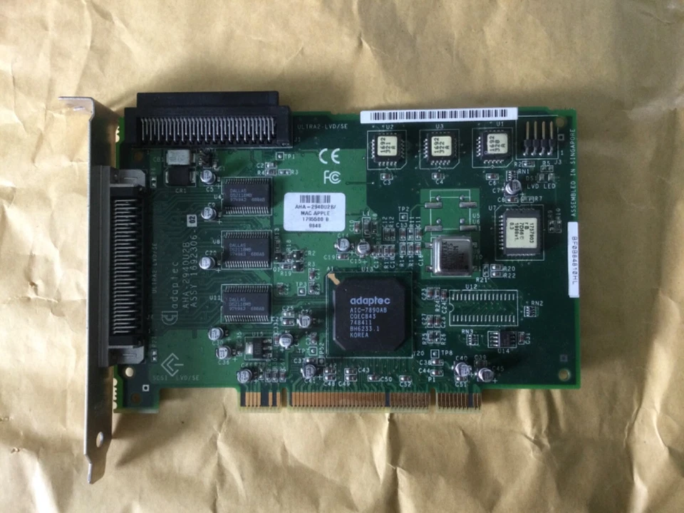 AHA-2940U2B ADAPTEC ULTRA2 LVD/SE PCI MAC SCSI CONTROLLER CARD 1692306 1692307 - Image 1 of 1
