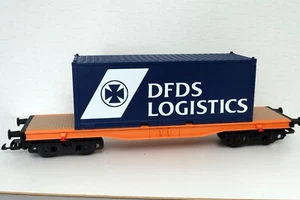 Containerwagen für Spur G Gartenbahn ( LESEN ! ) - Flachwagen mit Container - Bild 1 von 4