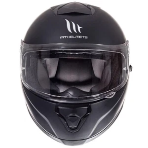 MT Thunder 3 Full Face Motorcycle Helmet Matt Black Plain Bike Crash Lid - Picture 1 of 5
