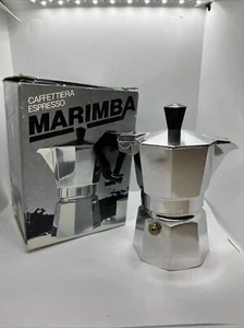Cafetera espresso vintage ABC Crusinallo Marimba estufa aluminio 7 pulgadas - Imagen 1 de 12