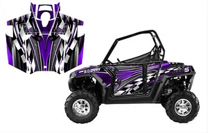 2011 - 2014 RZR 800 800s graphics decal kit with door 24 mil thick #2500 Purple - Foto 1 di 18