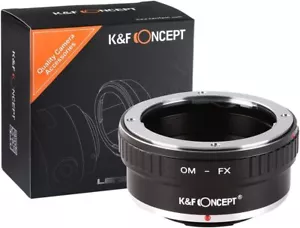 K&F Concept Lens Adapter for Olympus Zuiko OM Lens to Fujifilm Fuji X FX Cameras - Picture 1 of 9