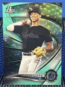 2022 Bowman Platinum YIDDI CAPPE Aqua Ice Foilboard 63/250 Miami Marlins - Picture 1 of 2