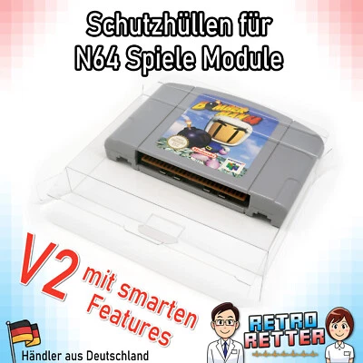 N64 Spiele Modul Schutzhüllen V2 0,35mm Nintendo 64 Game Cartridge - Bild 1 von 4