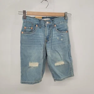 Levi's 511 Slim Youth Distressed Denim Short Flex Waist/Adjustable Boy Sz 6 NWT - Picture 1 of 7