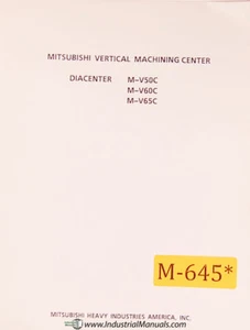 Manual de mantenimiento de piezas Mitsubishi Diacenter M-V50C V60C V65C, programa de operación VMC - Imagen 1 de 6