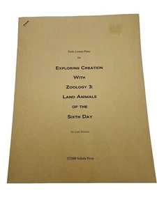 Daily Lesson Plans for Exploring Creation with Zoology 3~2008 Schola Press - Picture 1 of 1