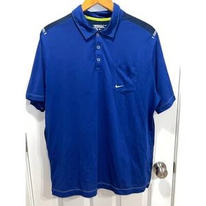 Nike Dri Fit Tour Performance Mens XL blue polo - Picture 1 of 4