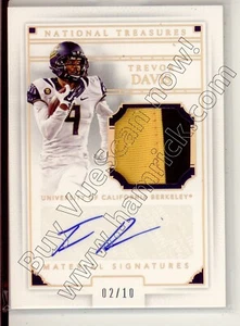 trevor davis rookie rc draft auto jersey patch california cal bears college #/10 - Picture 1 of 1