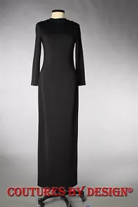 St John Knits Couture Milano Knit Caviar Black Gown Size 4 NWT MSRP $1195 - Picture 1 of 2