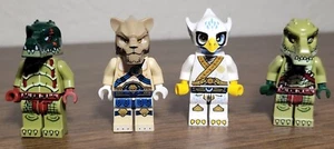 Lot 4x Lego Minifigures Legends of Chima: Eris/ Lennox/ Crocodile (2x) - Picture 1 of 3