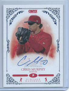 Chris Murphy On Card Blue Ink Auto 2022 Onyx Vintage Baseball