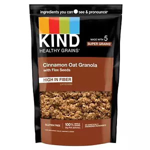 KIND Healthy Grains Clusters, Cinnamon Oat Granola With Flax Seeds, Healthy S... - Picture 1 of 9